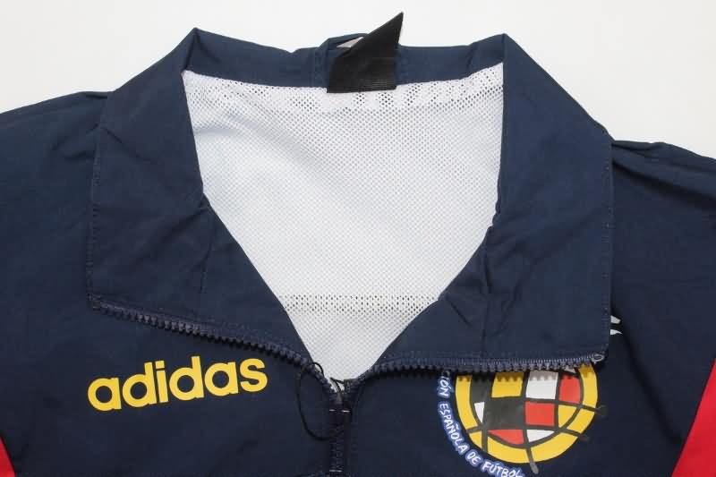 Spain Soccer Windbreaker Dark Blue Replica 2024