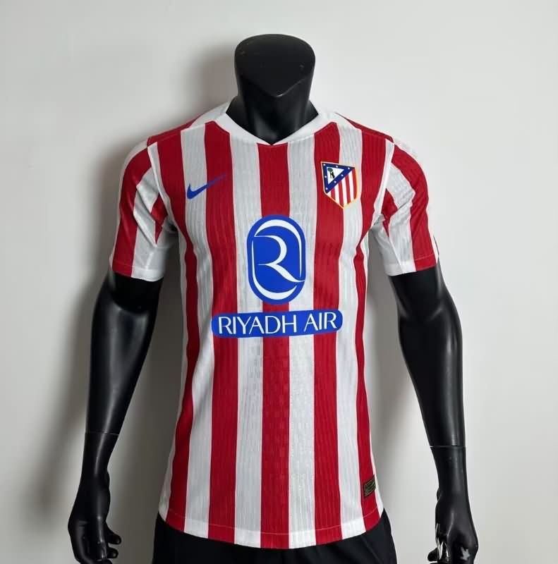 Atletico Madrid Soccer Jersey Home (Player) 25/26