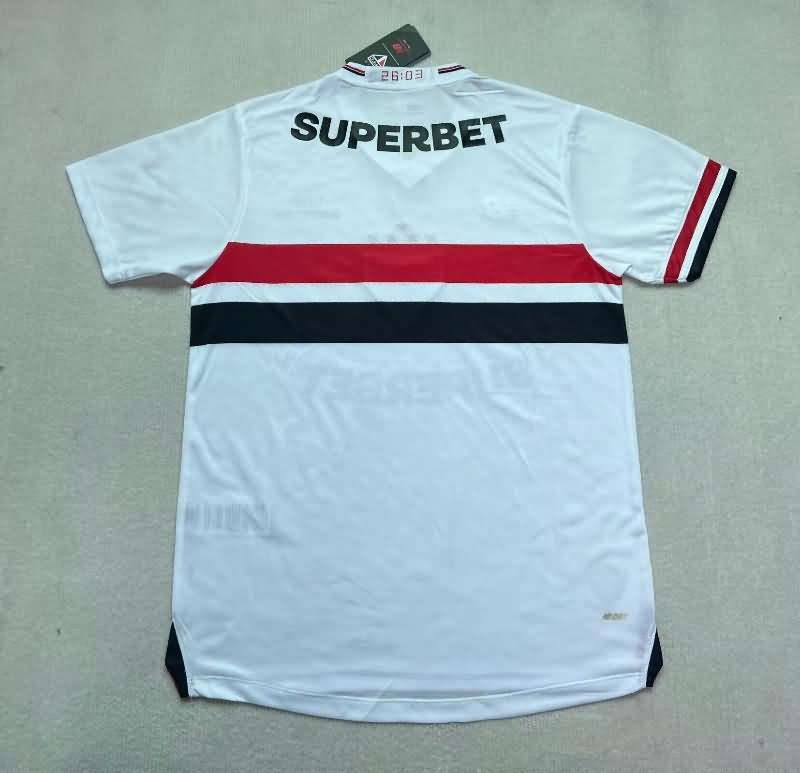 Sao Paulo Soccer Jersey Home Replica 2025