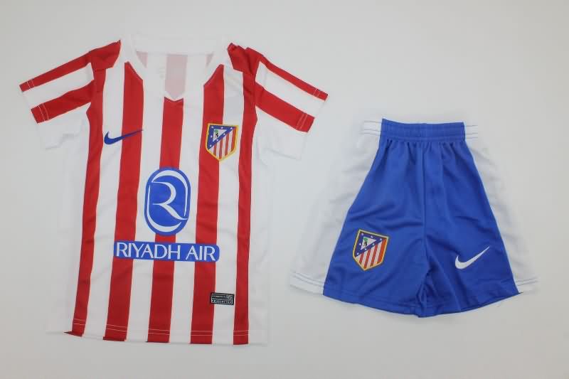 Kids Atletico Madrid Soccer Jersey Home Replica 25/26