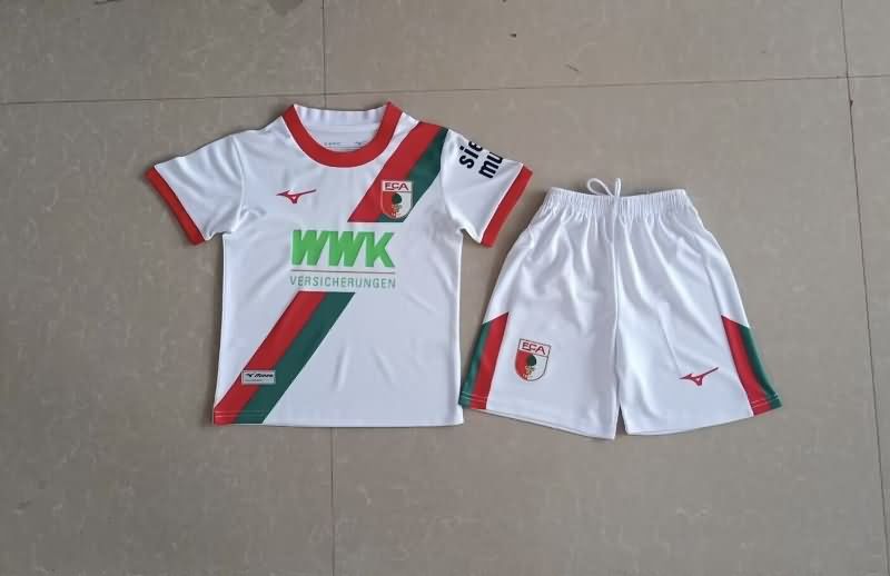 Kids Augsburg 25/26 Home Soccer Jersey And Shorts Kids Augsburg 25/26 Home Soccer Jersey And Shorts