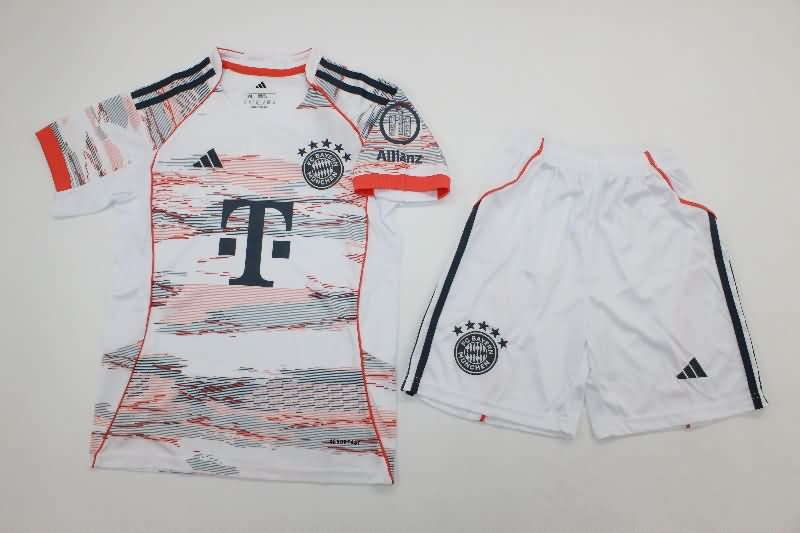 Kids Bayern Munich 25/26 Away Soccer Jersey And Shorts Kids Bayern Munich 25/26 Away Soccer Jersey And Shorts