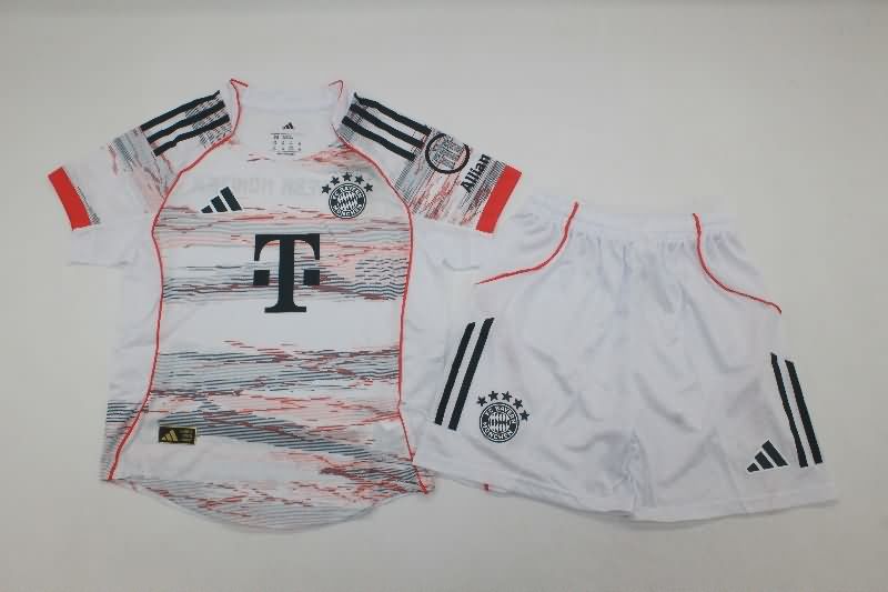 Kids Bayern Munich 25/26 Away Soccer Jersey And Shorts (Player) Kids Bayern Munich 25/26 Away Soccer Jersey And Shorts (Player)