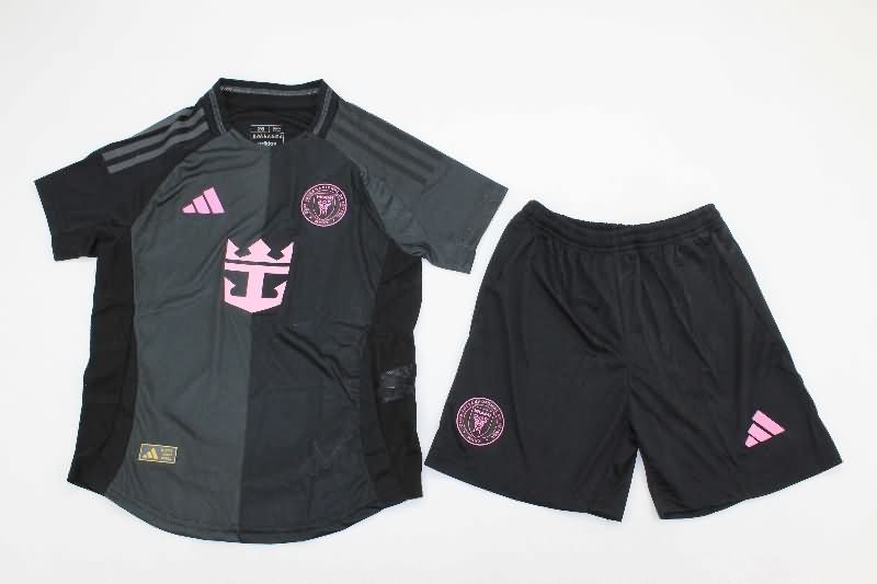 Kids Inter Miami 2025 Away Soccer Jersey And Shorts (Player) Kids Inter Miami 2025 Away Soccer Jersey And Shorts (Player)