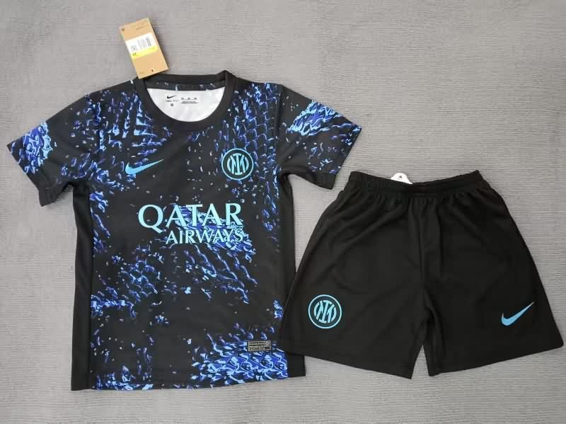 Kids Inter Milan 25/26 Training Soccer Jersey And Shorts Kids Inter Milan 25/26 Training Soccer Jersey And Shorts