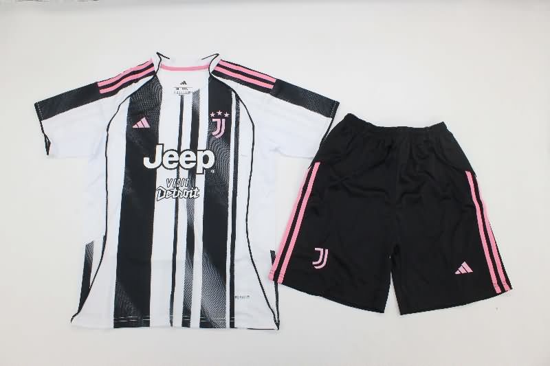 Kids Juventus 25/26 Home Soccer Jersey And Shorts Kids Juventus 25/26 Home Soccer Jersey And Shorts