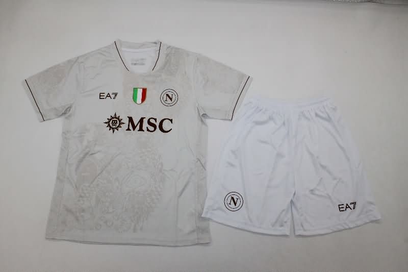Kids Napoli 25/26 Away Soccer Jersey And Shorts Kids Napoli 25/26 Away Soccer Jersey And Shorts