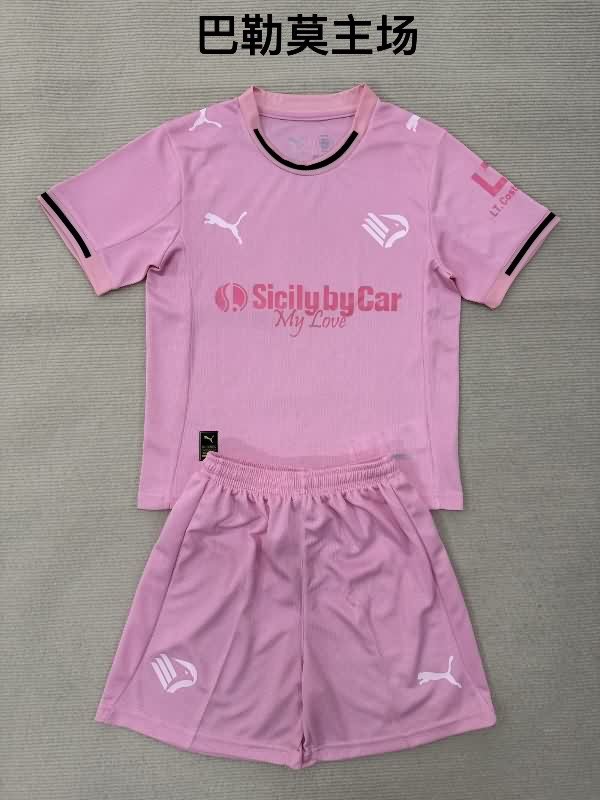 Kids Palermo 25/26 Home Soccer Jersey And Shorts Kids Palermo 25/26 Home Soccer Jersey And Shorts