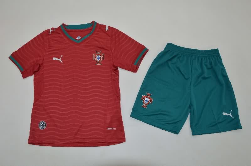 Kids Portugal 25/26 Home Soccer Jersey And Shorts Kids Portugal 25/26 Home Soccer Jersey And Shorts