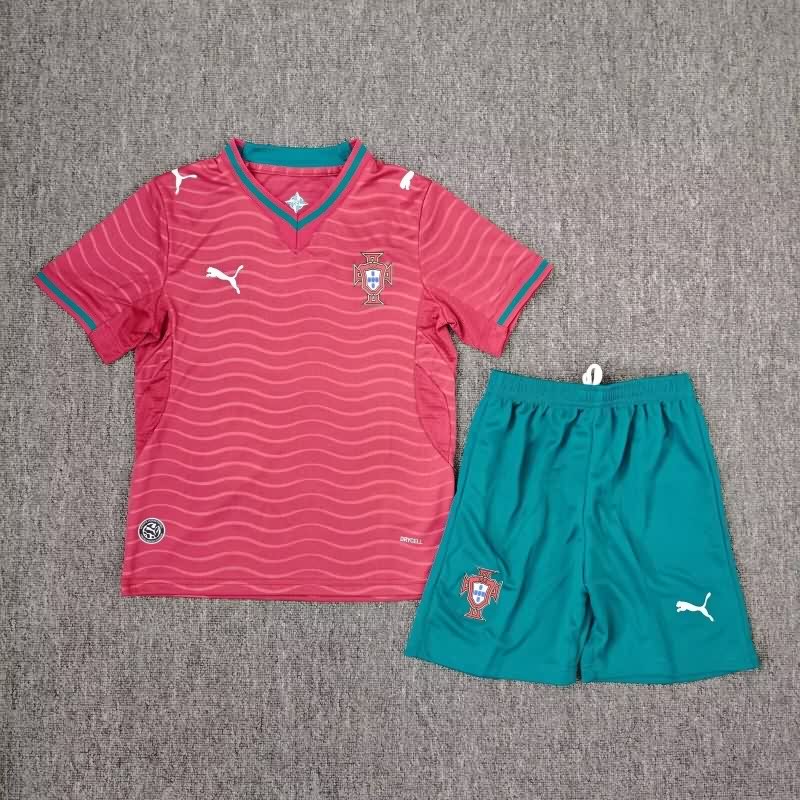 Kids Portugal 2026 World Cup Home Soccer Jersey And Shorts Kids Portugal 2026 World Cup Home Soccer Jersey And Shorts