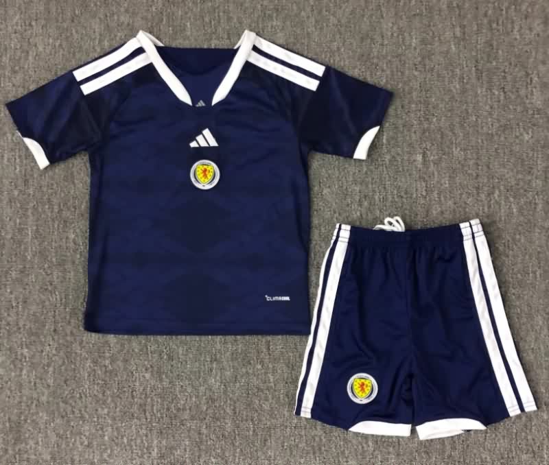 Kids Scotland 2026 Home Soccer Jersey And Shorts Kids Scotland 2026 Home Soccer Jersey And Shorts