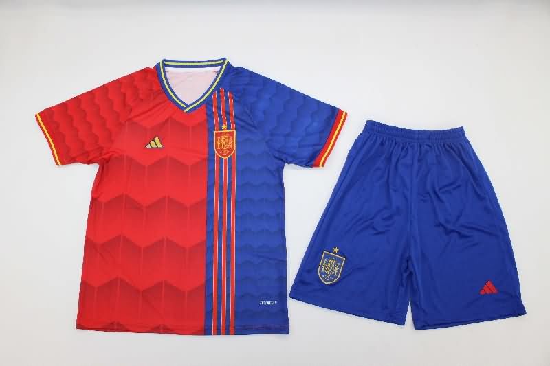 Kids Spain 2025 Training Soccer Jersey And Shorts Kids Spain 2025 Training Soccer Jersey And Shorts