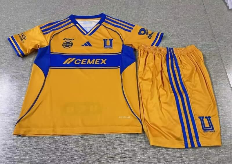 Kids Tigres UANL Soccer Jersey Home Replica 25/26