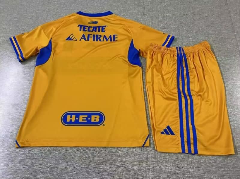 Kids Tigres UANL Soccer Jersey Home Replica 25/26