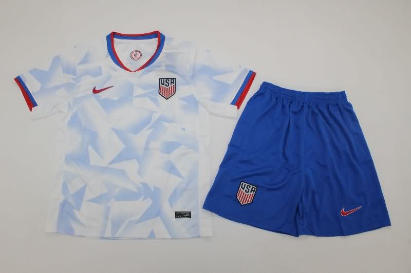 Kids USA 2025 Home Soccer Jersey And Shorts Kids USA 2025 Home Soccer Jersey And Shorts