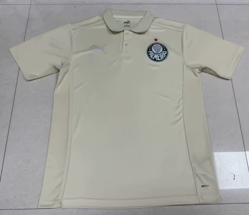 Palmeiras Soccer T-Shirt Light Yellow Polo Replica 2025