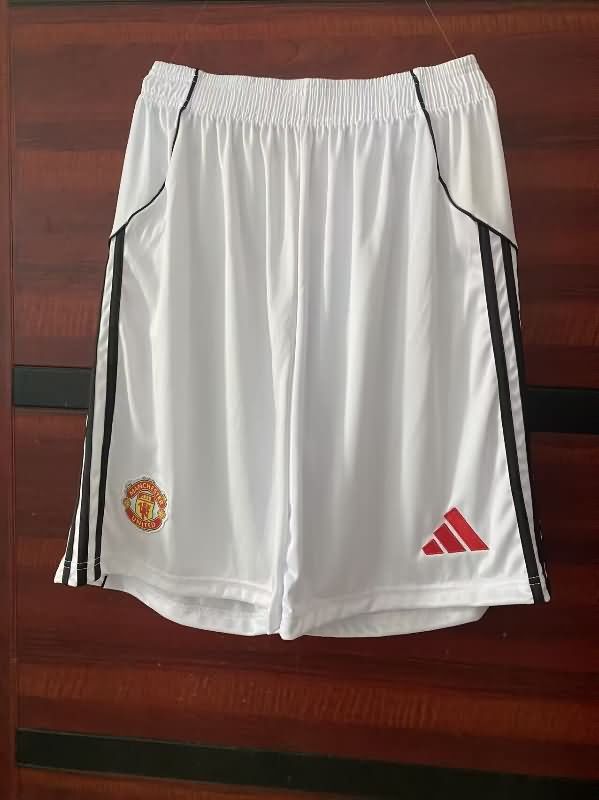 AAA Quality Manchester United 2025/26 Home Soccer Shorts AAA Quality Manchester United 2025/26 Home Soccer Shorts