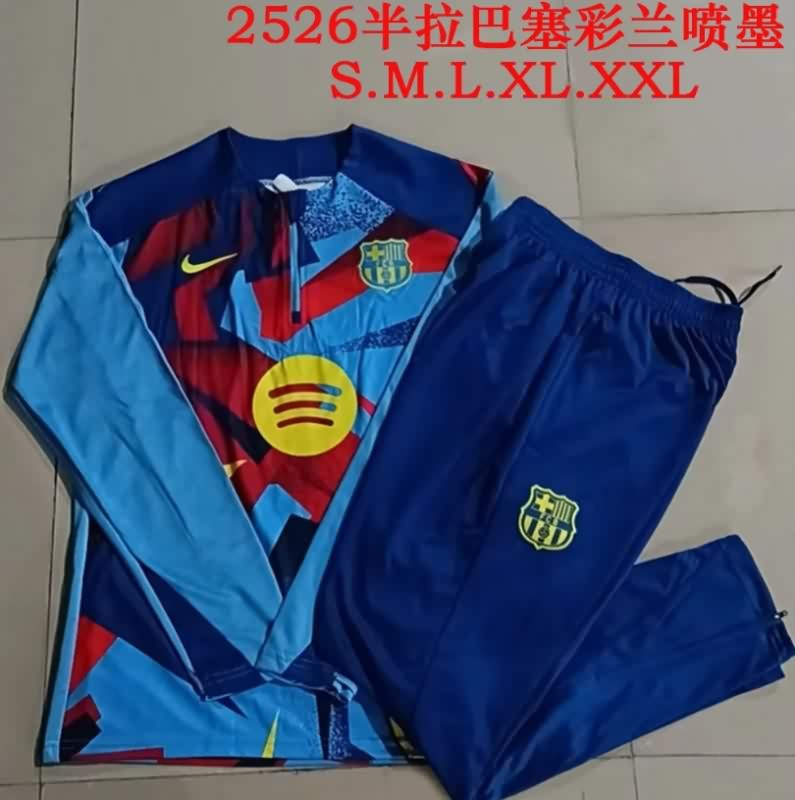 AAA Quality Barcelona 25/26 Blue Soccer Tracksuit 03 AAA Quality Barcelona 25/26 Blue Soccer Tracksuit 03