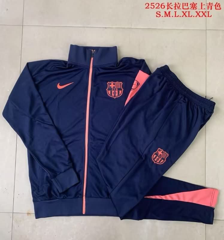AAA Quality Barcelona 25/26 Dark Blue Soccer Tracksuit AAA Quality Barcelona 25/26 Dark Blue Soccer Tracksuit