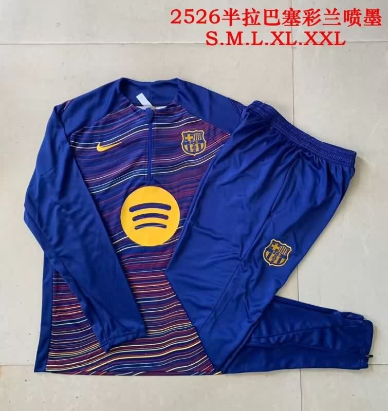 AAA Quality Barcelona 25/26 Dark Blue Soccer Tracksuit 03 AAA Quality Barcelona 25/26 Dark Blue Soccer Tracksuit 03