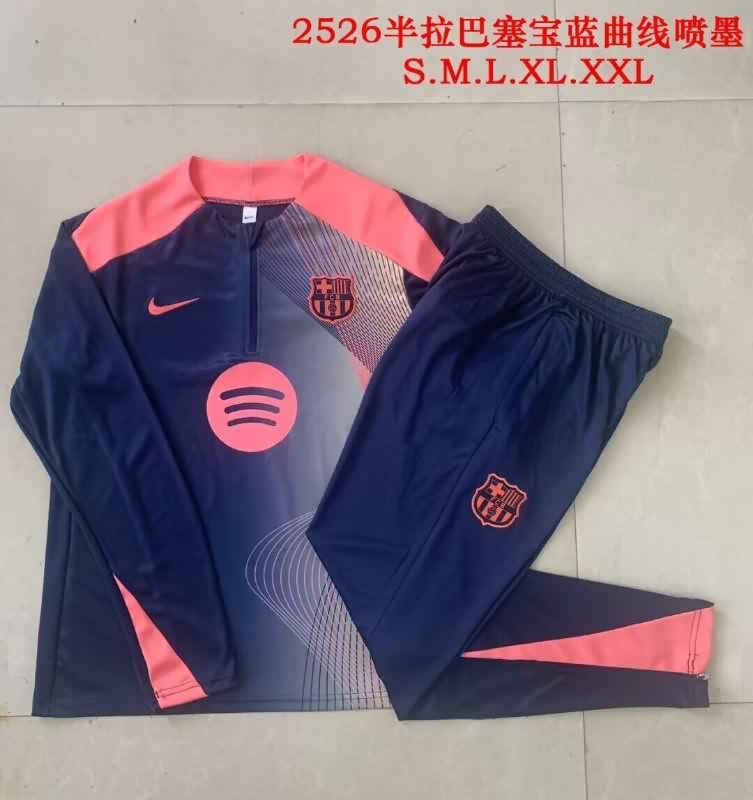AAA Quality Barcelona 25/26 Dark Blue Soccer Tracksuit 05 AAA Quality Barcelona 25/26 Dark Blue Soccer Tracksuit 05