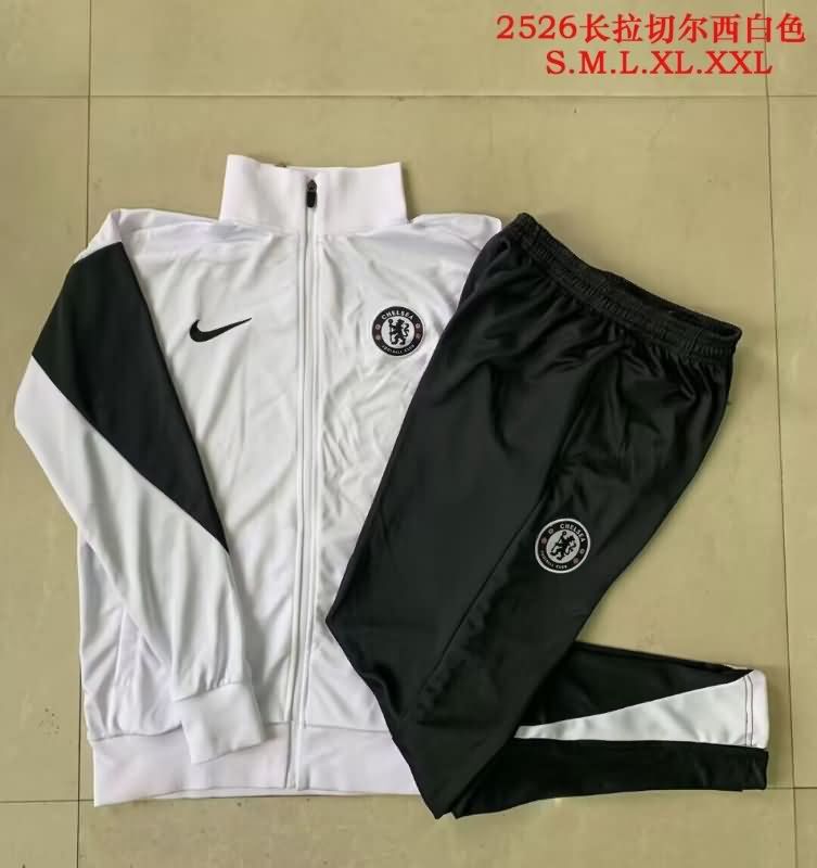 AAA Quality Chelsea 25/26 White Soccer Tracksuit AAA Quality Chelsea 25/26 White Soccer Tracksuit