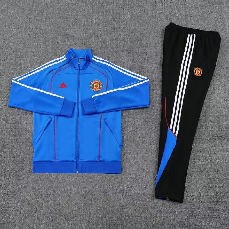 AAA Quality Manchester United 25/26 Blue Soccer Tracksuit AAA Quality Manchester United 25/26 Blue Soccer Tracksuit