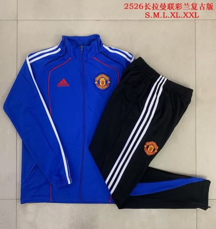 AAA Quality Manchester United 25/26 Blue Soccer Tracksuit 03 AAA Quality Manchester United 25/26 Blue Soccer Tracksuit 03