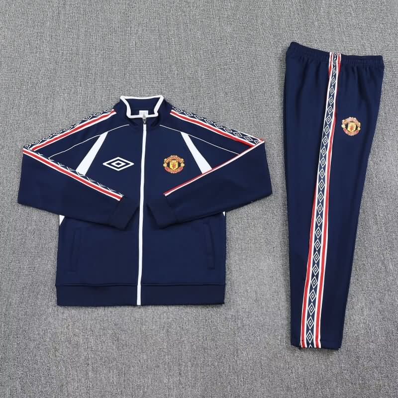 AAA Quality Manchester United 25/26 Dark Blue Soccer Tracksuit AAA Quality Manchester United 25/26 Dark Blue Soccer Tracksuit