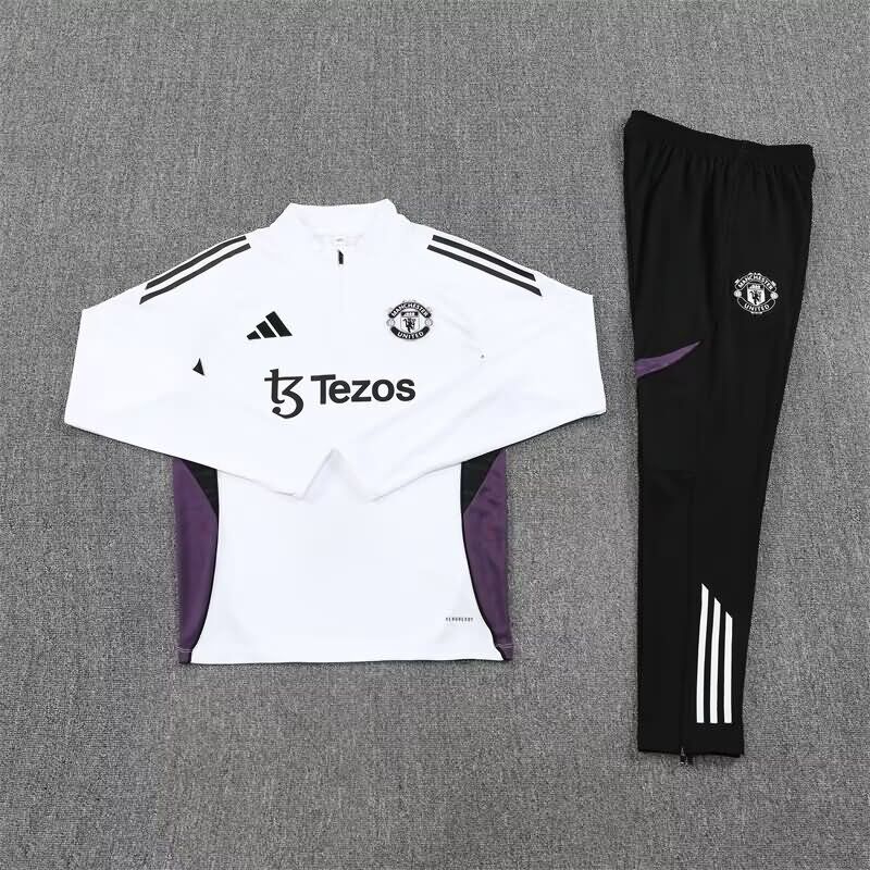 AAA Quality Manchester United 25/26 White Soccer Tracksuit 03 AAA Quality Manchester United 25/26 White Soccer Tracksuit 03