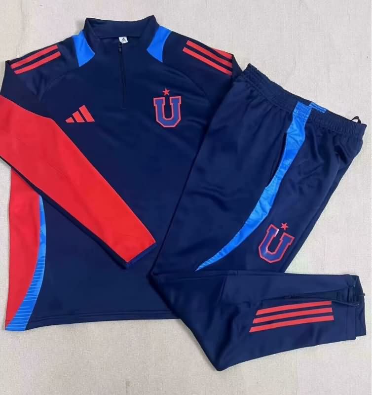 AAA Quality Universidad Chile 2025 Dark Blue Soccer Tracksuit