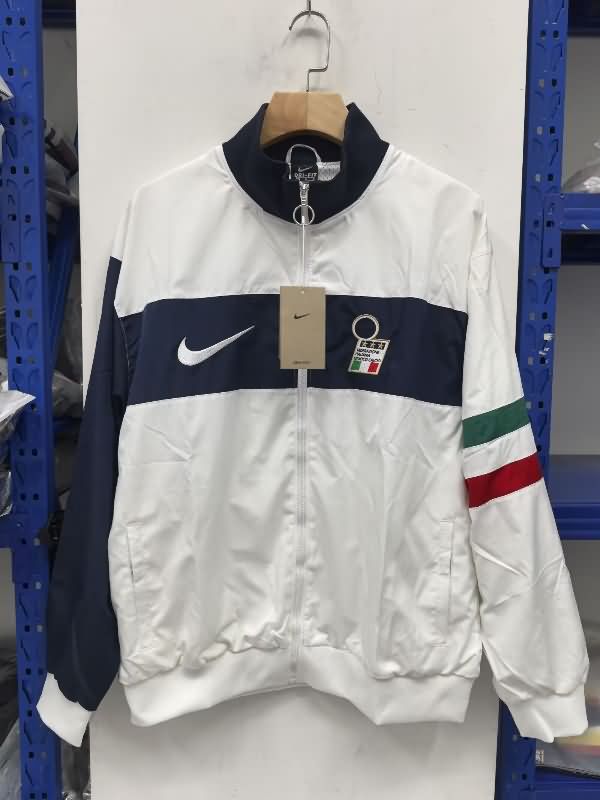 AAA Quality Italy 2025 White Soccer Windbreaker 02 AAA Quality Italy 2025 White Soccer Windbreaker 02