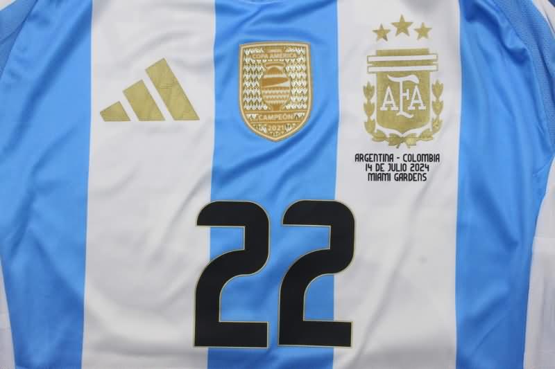 Argentina Soccer Jersey Copa America Home Final Replica 2024