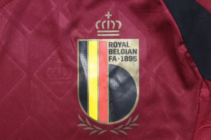 Belgium Soccer Jersey Home Long Sleeve (Player) 2024