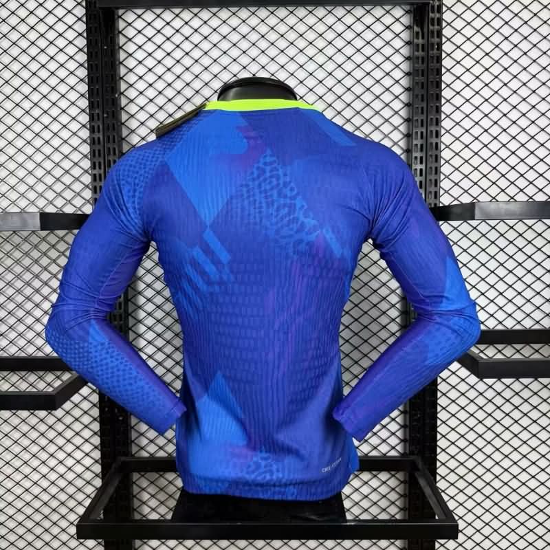 Brazil Soccer Jersey Away Long Sleeve (Player) 2025