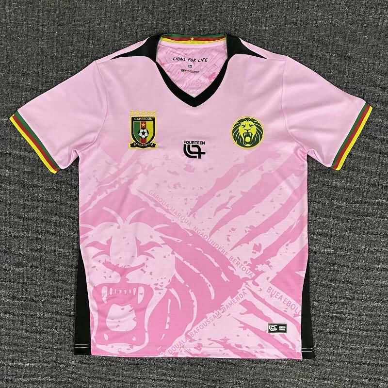 AAA Quality Cameroon 2025 Goalkeeper Pink Soccer Jersey AAA Quality Cameroon 2025 Goalkeeper Pink Soccer Jersey
