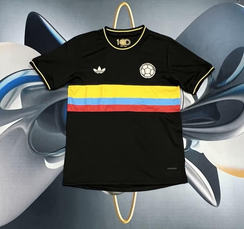 Colombia Soccer Jersey Anniversary Black Replica 100th