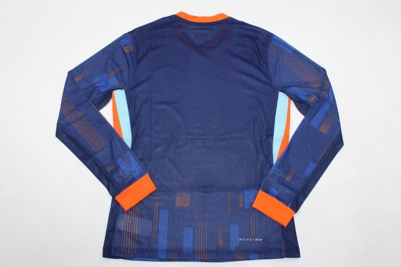 Netherlands Soccer Jersey Away Long Sleeve (Player) 2024