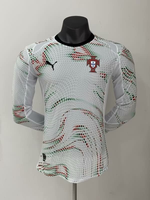 Portugal Soccer Jersey Away Long Sleeve (Player) 2025