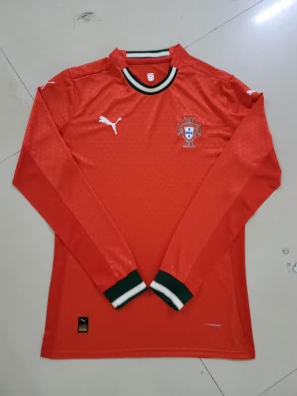 Portugal Soccer Jersey Home Long Sleeve (Player) 2025