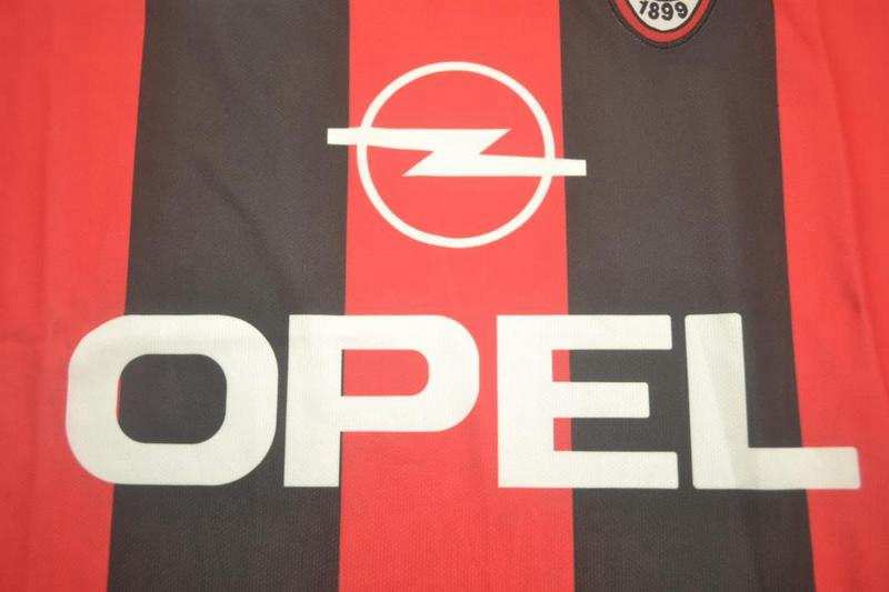 AC Milan Soccer Jersey Home Retro Replica 2000/02