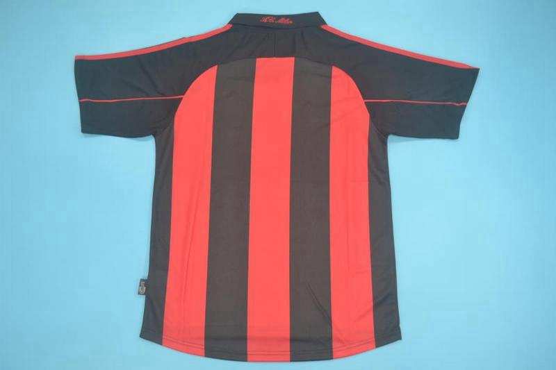 AC Milan Soccer Jersey Home Retro Replica 2000/02