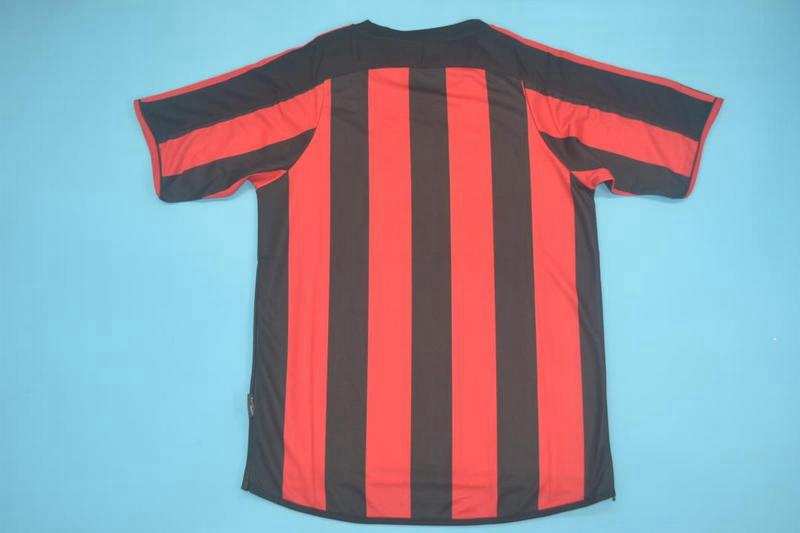 AC Milan Soccer Jersey Home Retro Replica 2003/04