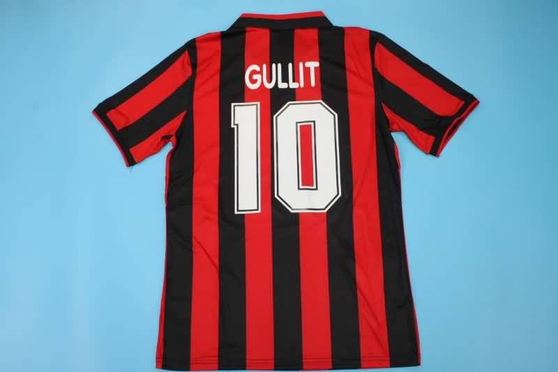 AC Milan Soccer Jersey Home Retro Replica 1991/92