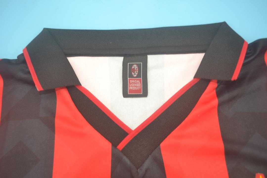 AC Milan Soccer Jersey Home Retro Replica 1993/94