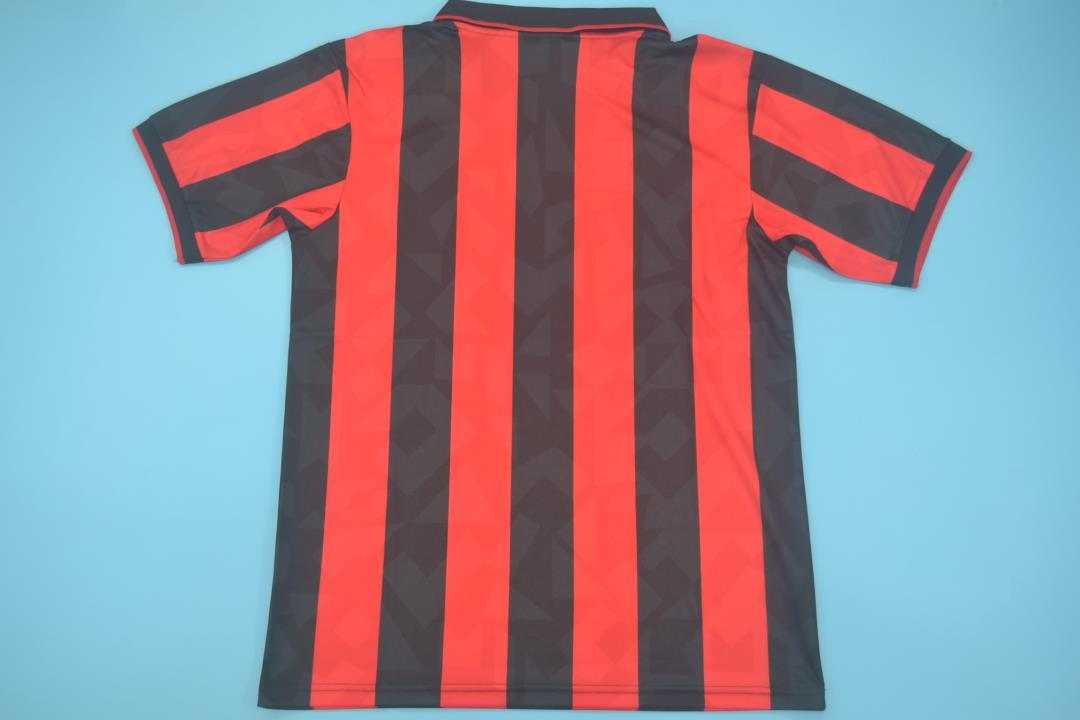 AC Milan Soccer Jersey Home Retro Replica 1993/94