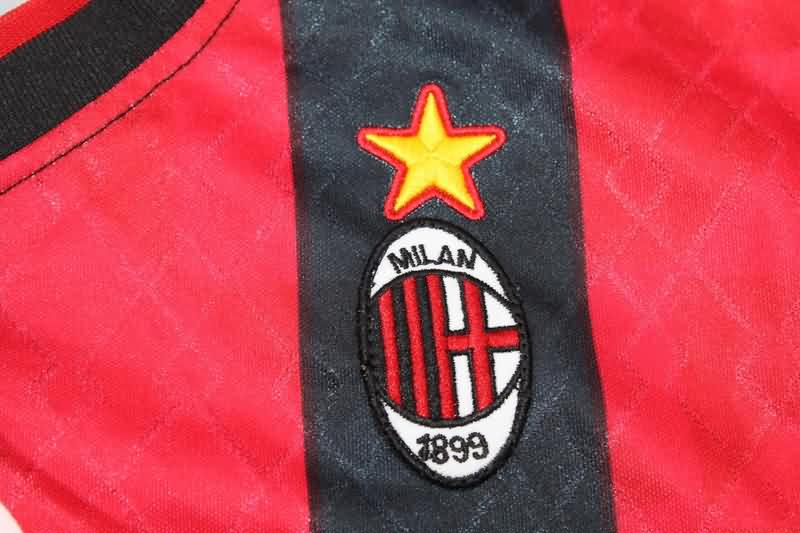 AC Milan Soccer Jersey Home Retro Replica 1995/96