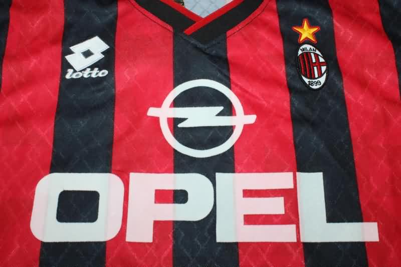 AC Milan Soccer Jersey Home Retro Replica 1995/96