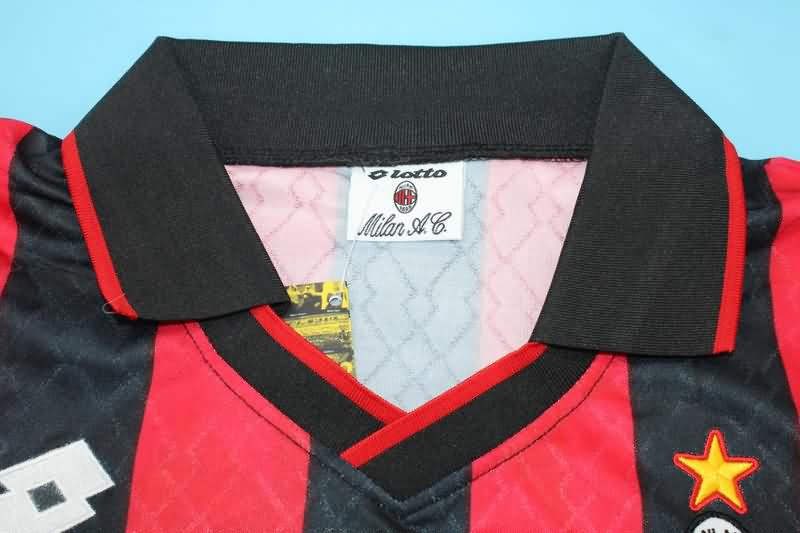 AC Milan Soccer Jersey Home Retro Replica 1995/96