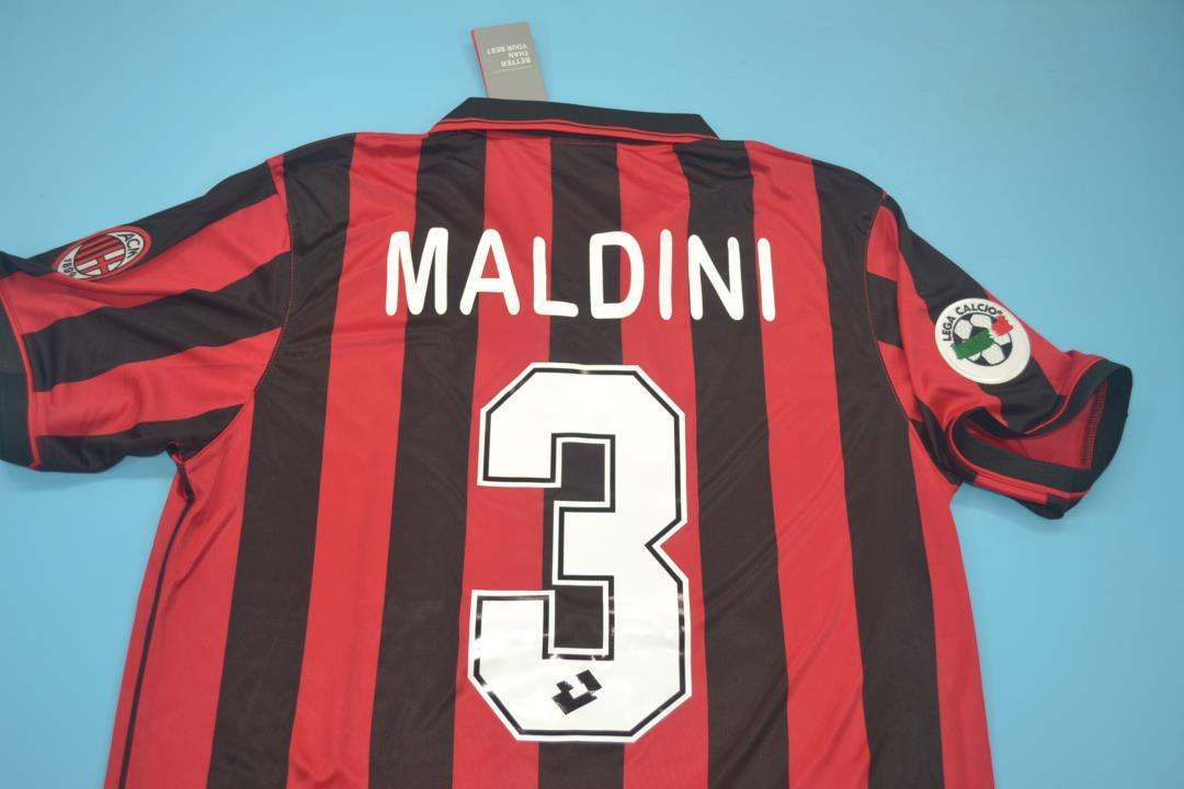 AC Milan Soccer Jersey Home Retro Replica 1996/97